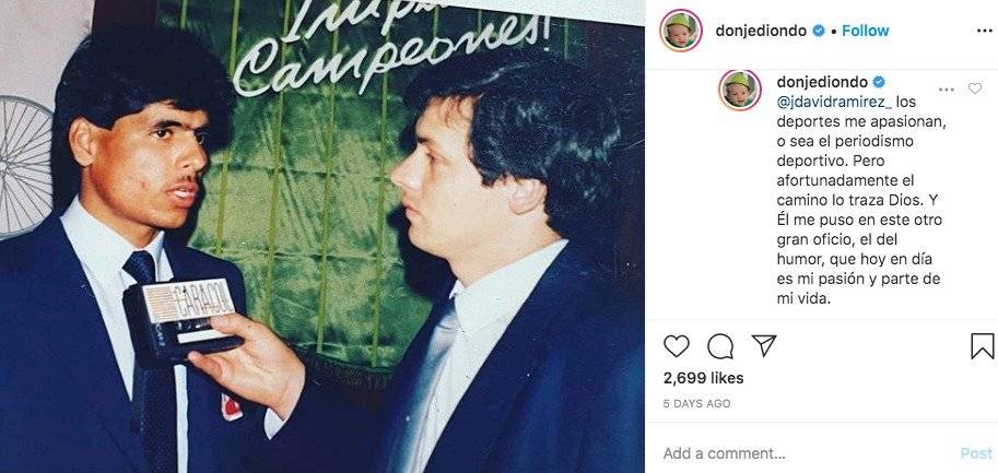 Don Jediondo cuando era periodista