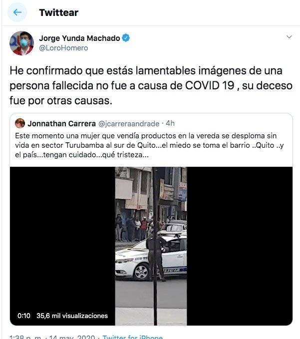 Jorge Yunda Twitter