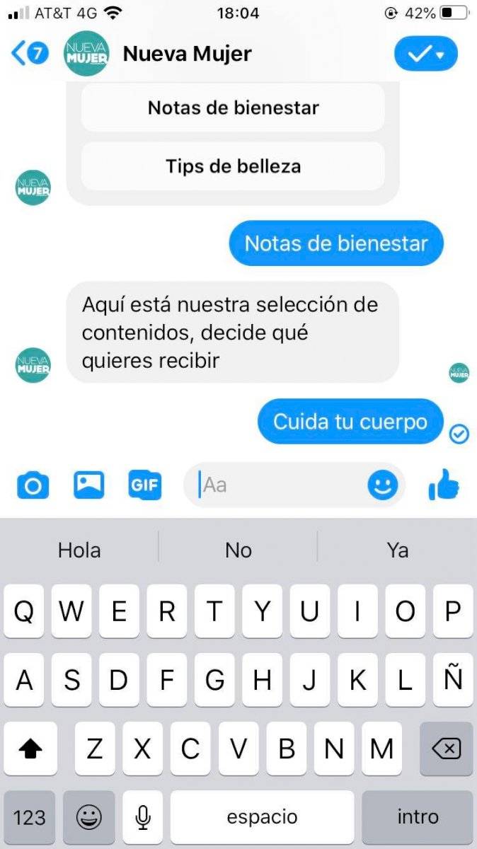 messenger nueva mujer