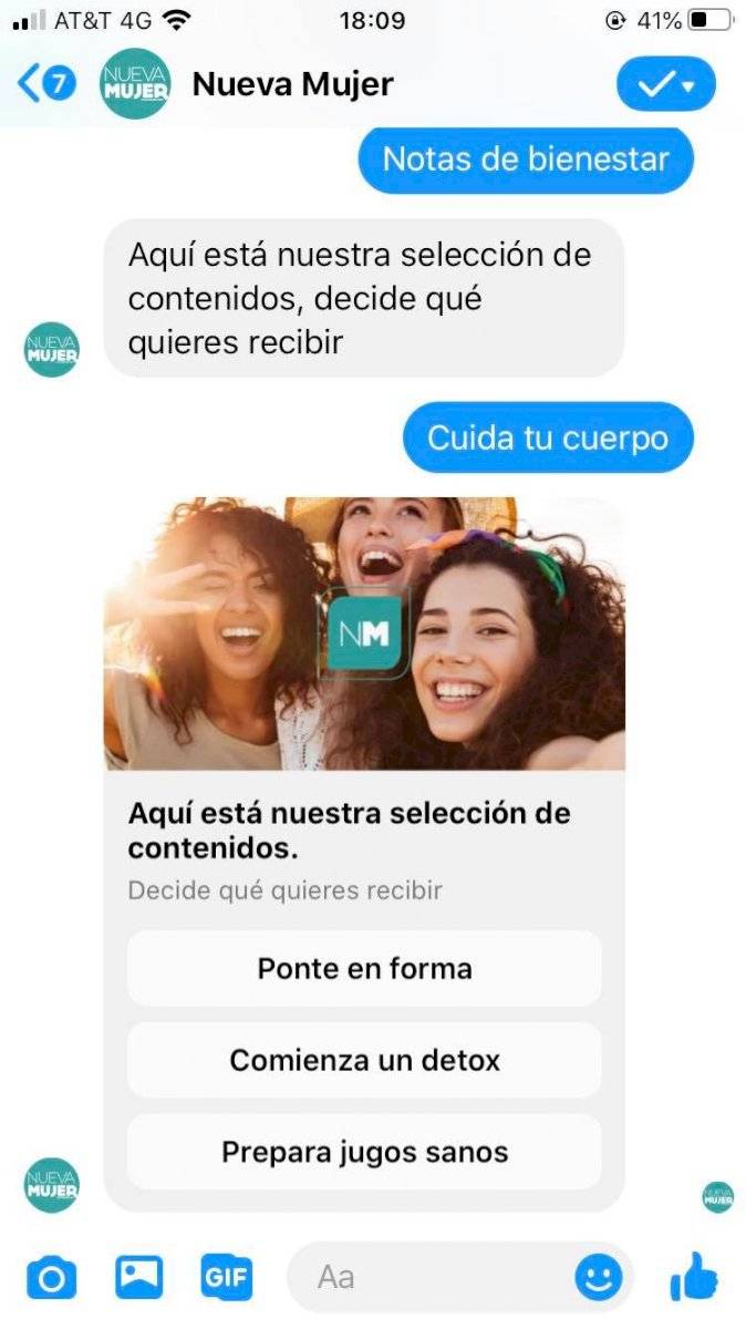 messenger nueva mujer