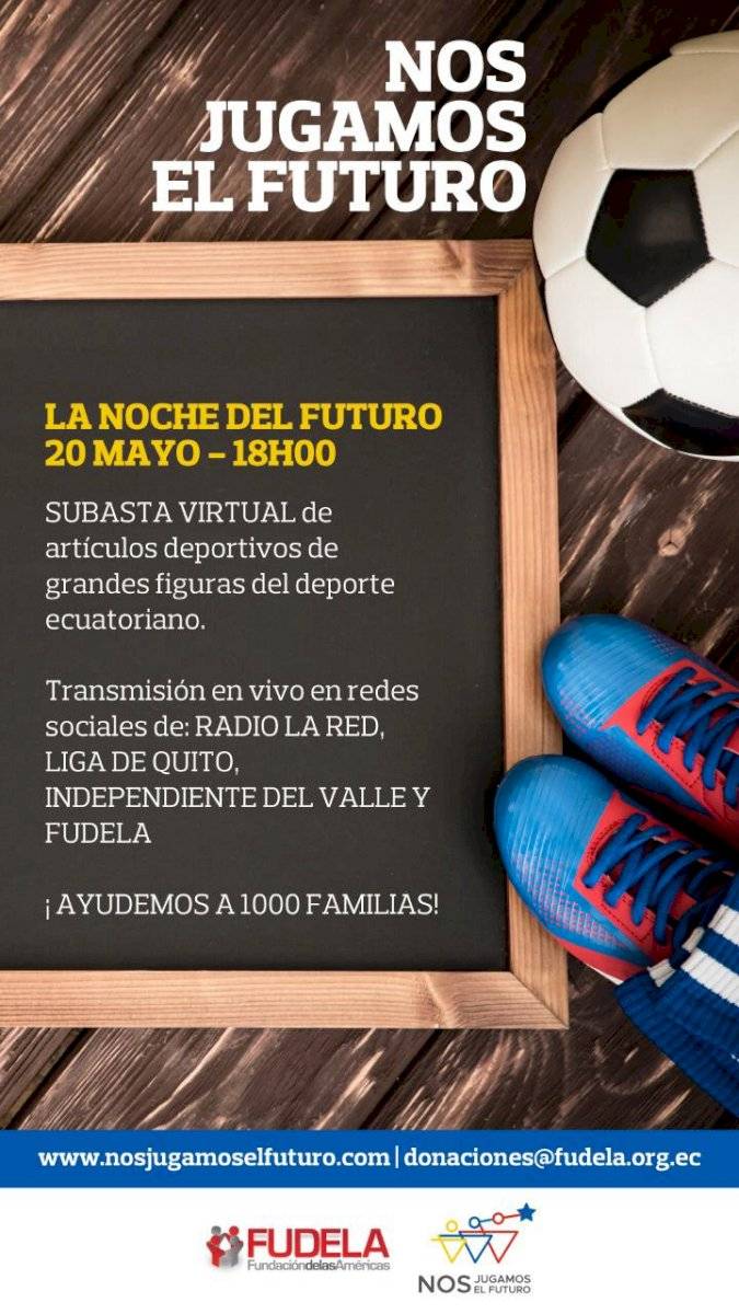 Figuras del fútbol ecuatoriano donan artículos deportivos para beneficiar a 1000 familias