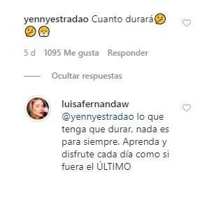 ¡No aguantó más! Luisa Fernanda W les cantó la tabla a los que critican su relación con Pipe Bueno