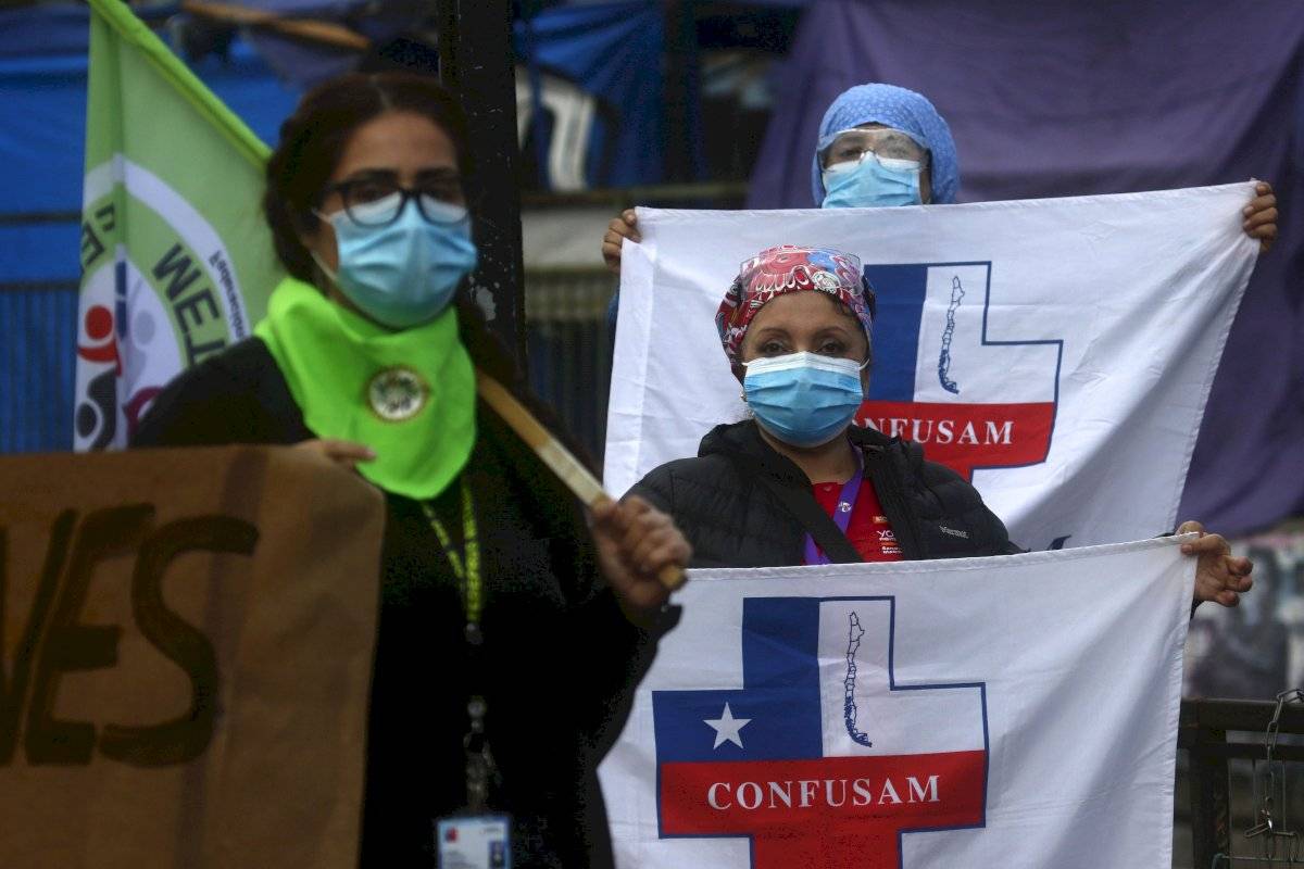 Protestas funcionarios de la Salud