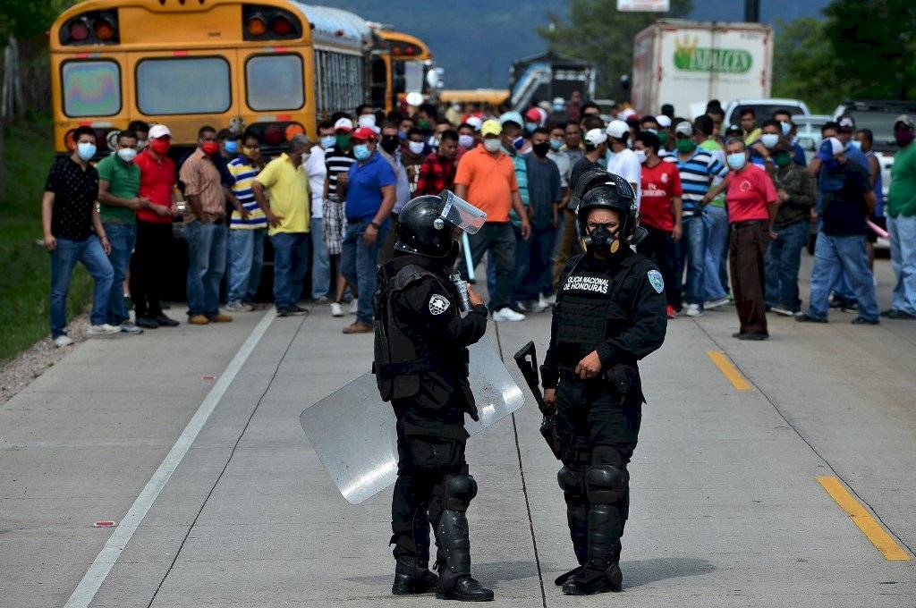 Protesta de transportistas en Honduras