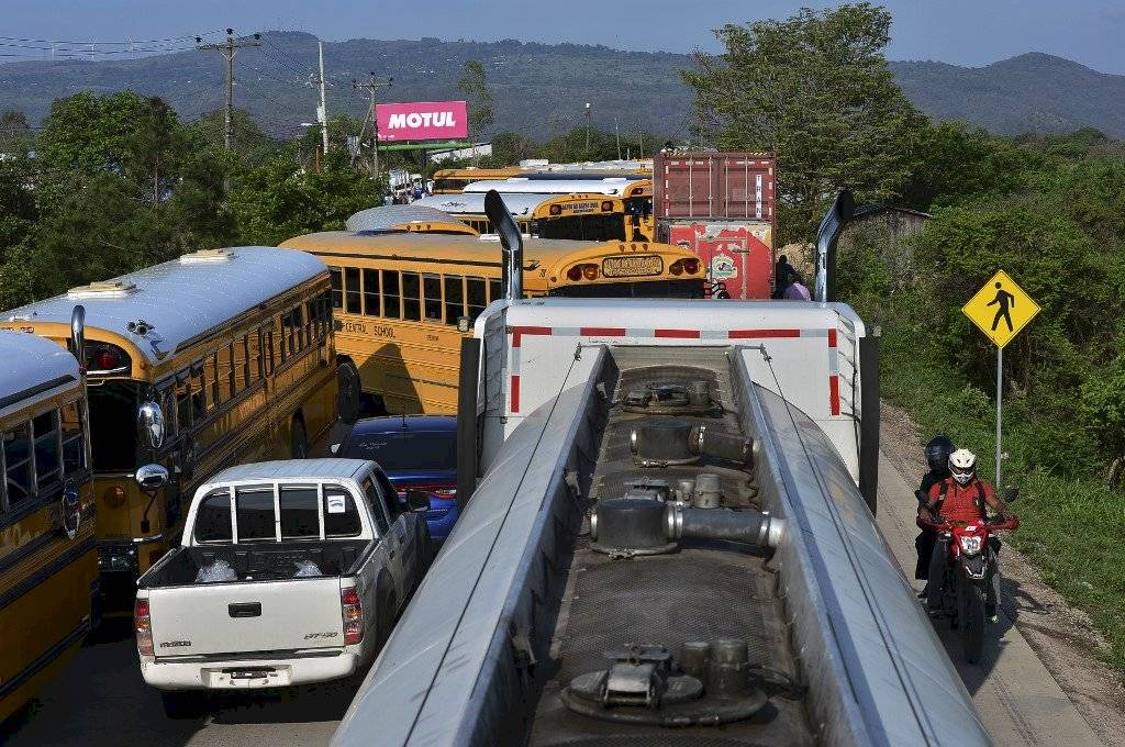 Protesta de transportistas en Honduras