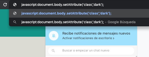 WhatsApp modo oscuro