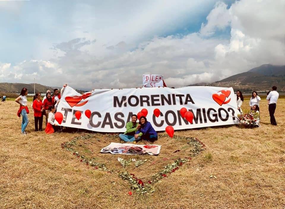 Propuesta de matrimonio de Mave y David