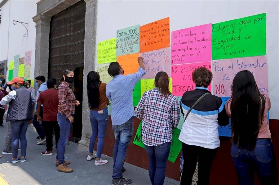 Habitantes de Puebla buscan evitar el arribo de reos contagiados por Covid-19 a penal local