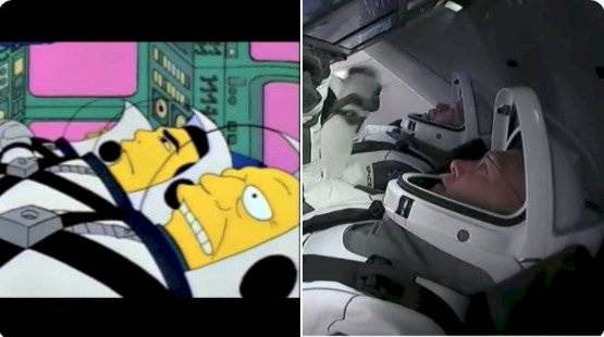 Los Simpson jugaron su papel de profetas respecto al lanzamiento al espacio.