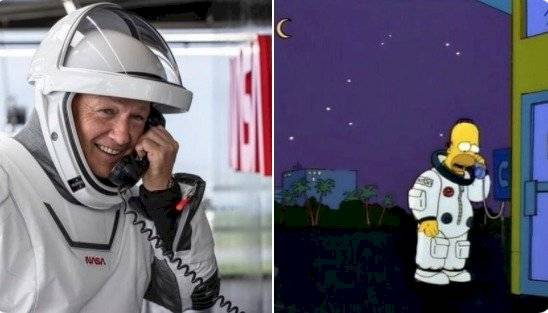 Los Simpson jugaron su papel de profetas respecto al lanzamiento al espacio.