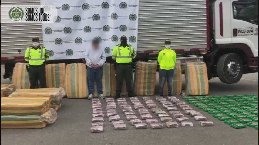 Camión de alimentos cargado de droga