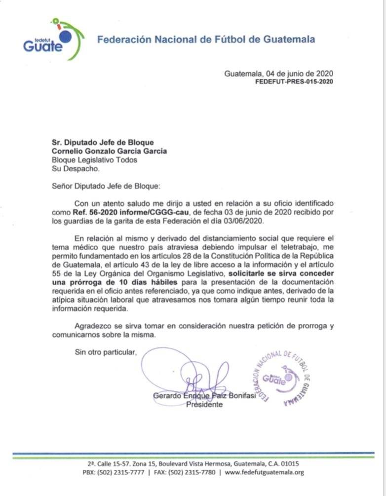 Bancada Todos exige informes a la Fedefut