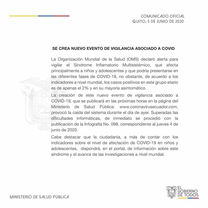 OMS alerta vigilar un nuevo síndrome en niños y jóvenes con COVID-19