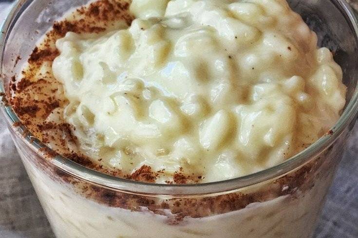 Arroz con leche cremoso