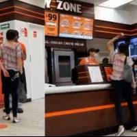 Mujer enloquece y golpea a empleados de pizzería la llaman Lady Pizza