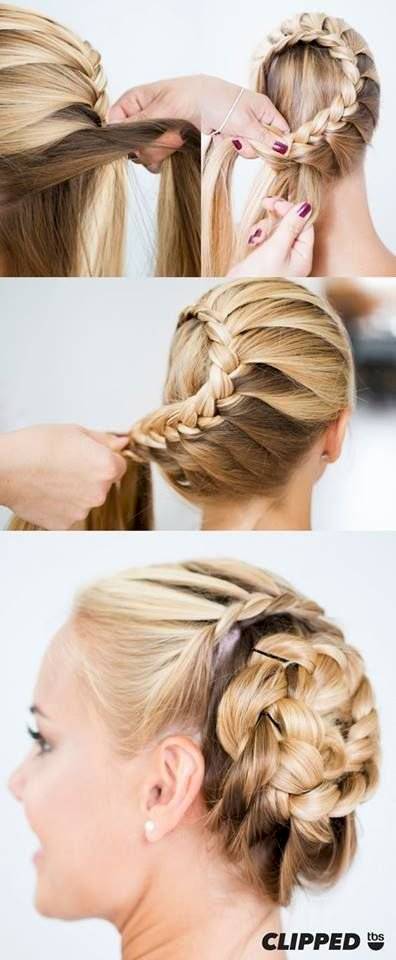 Trenzas en forma de rosa