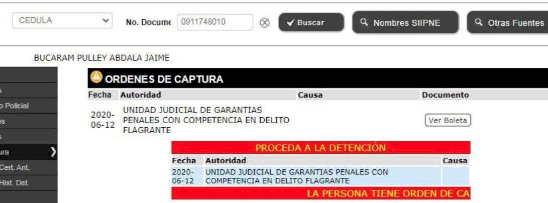 Orden de captura