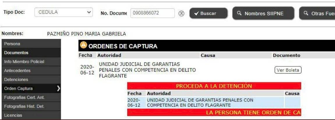Orden de captura