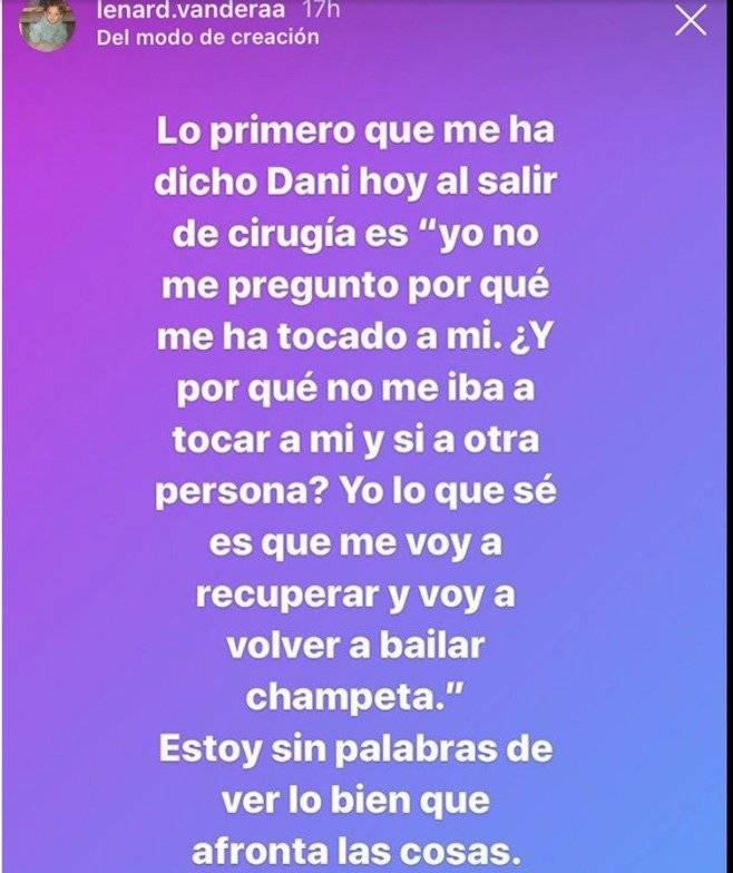 Mensaje del exnovio de Daniella Alvárez