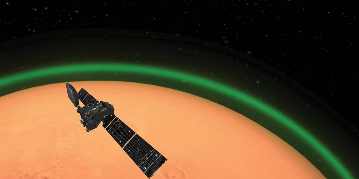 ExoMars registró una luz verde que rodea el planeta Marte y los científicos explican de que se trata