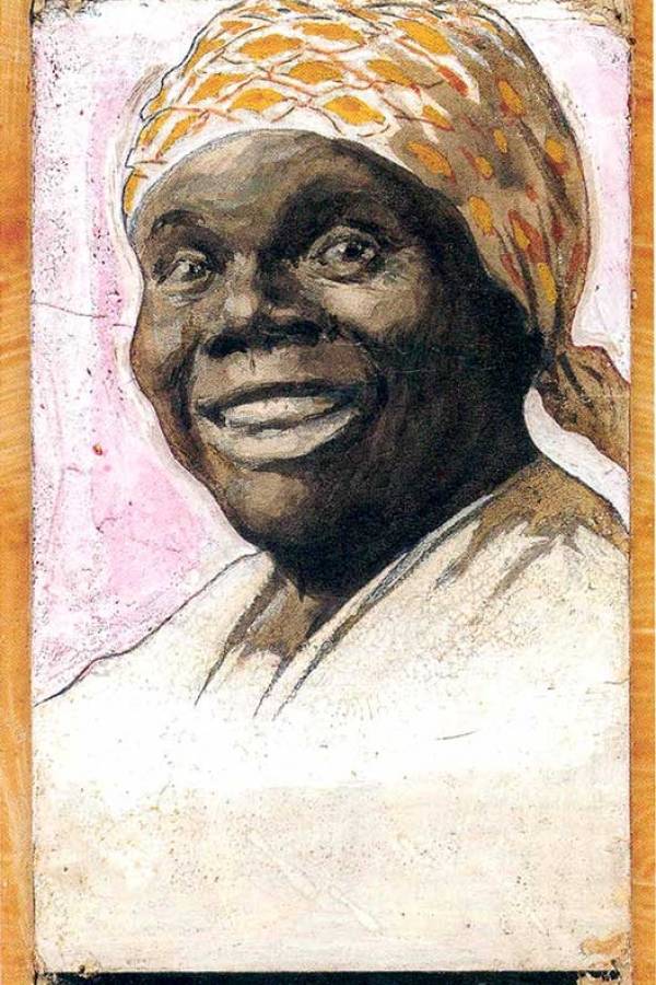 Nancy Green, como Aunt Jemima, pintado cerca de 1923