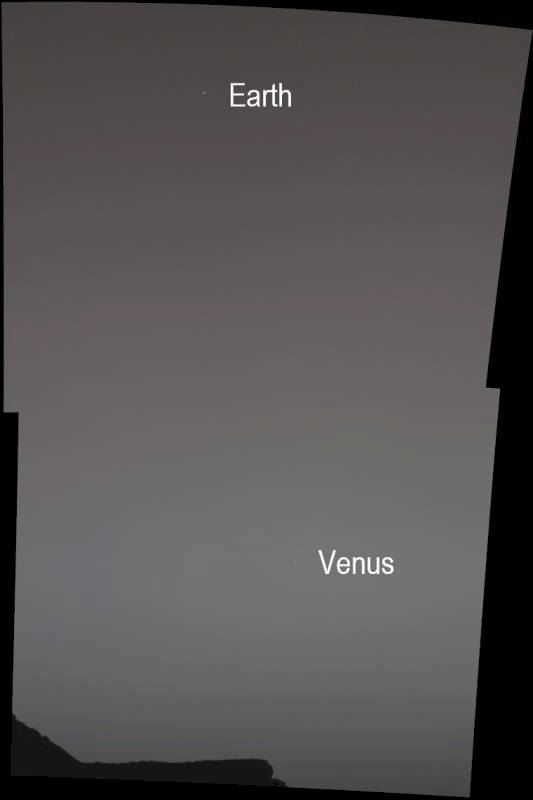  La Tierra y Venus desde Marte 