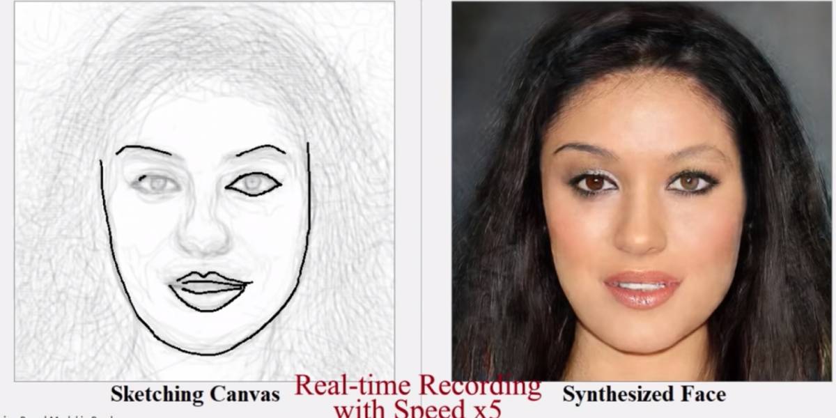 Inteligencia Artificial puede crear rostros realistas viendo sketches solamente