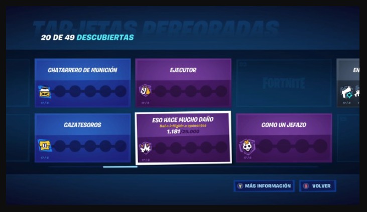  Fortnite tarjetas 