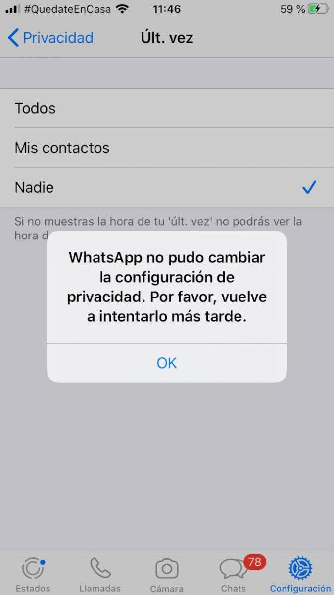 El problema de WhatsApp