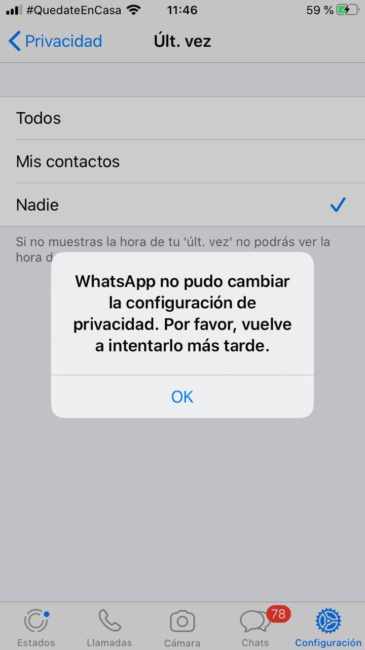El problema de WhatsApp