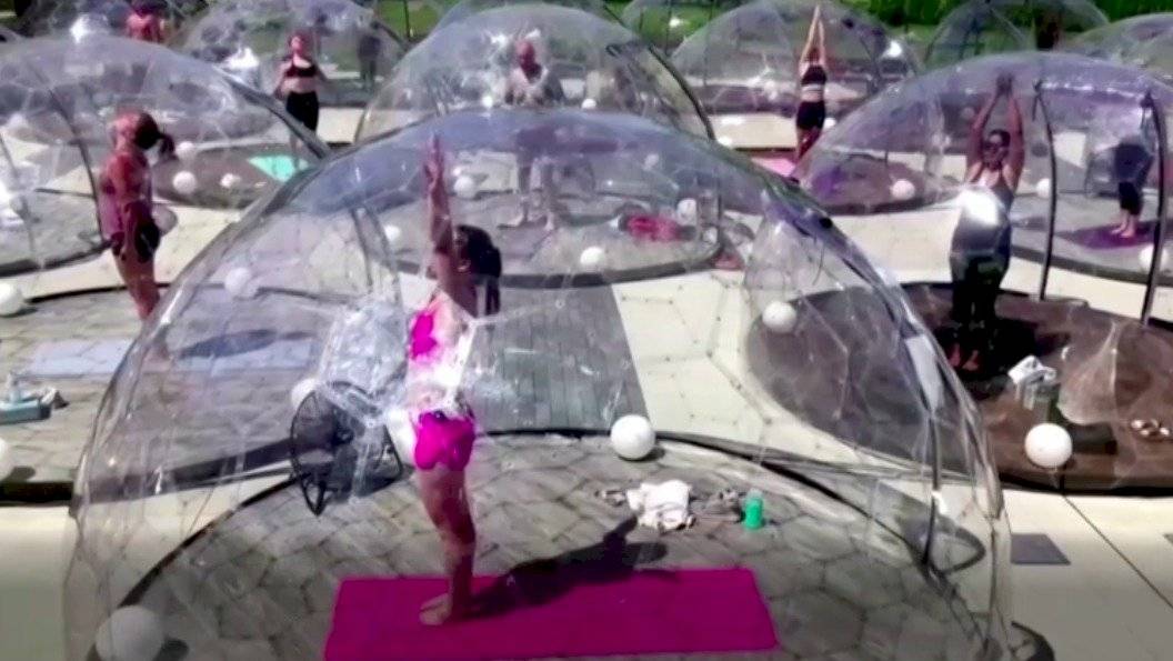Yoga en burbujas