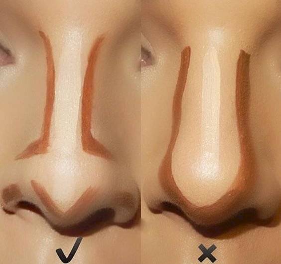maquillaje para perfilar la nariz