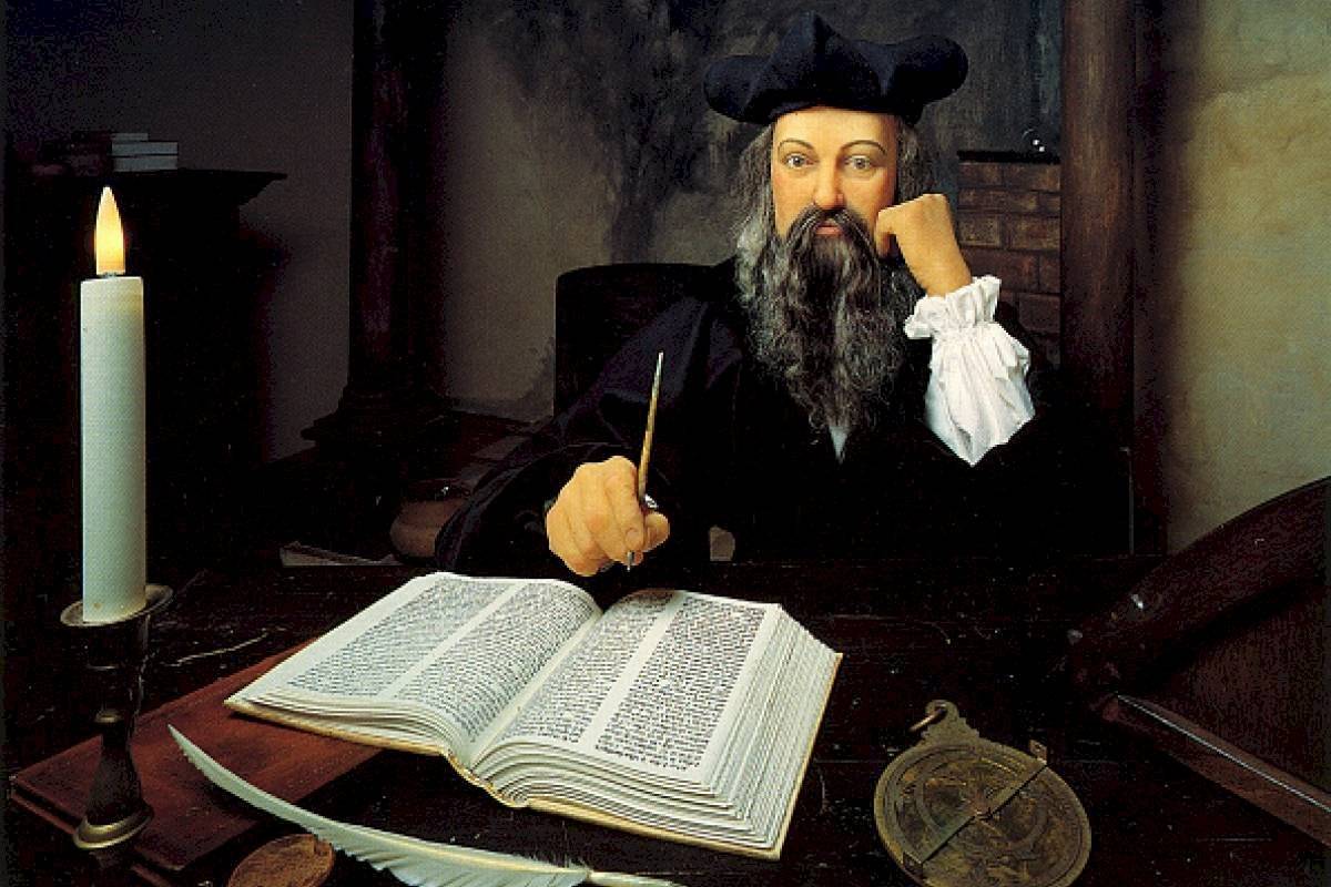 Pintura de Nostradamus