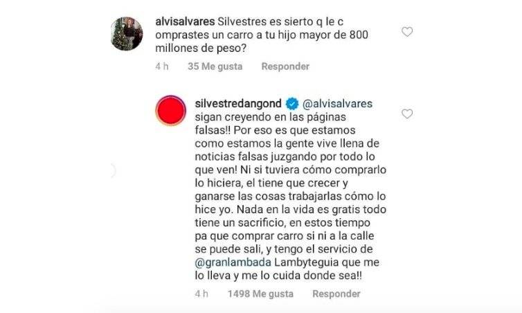 Respuesta Silvestre Dangond
