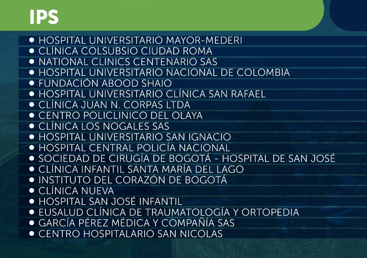 Las siguientes 19 instituciones serán las primeras a las que llegarán estos equipos, y que certificaron su capacidad, talento humano e infraestructura para recibirlos, según detalló la cartera distrital de Salud.