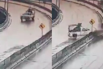 Choque de vehículo de Guardia Nacional