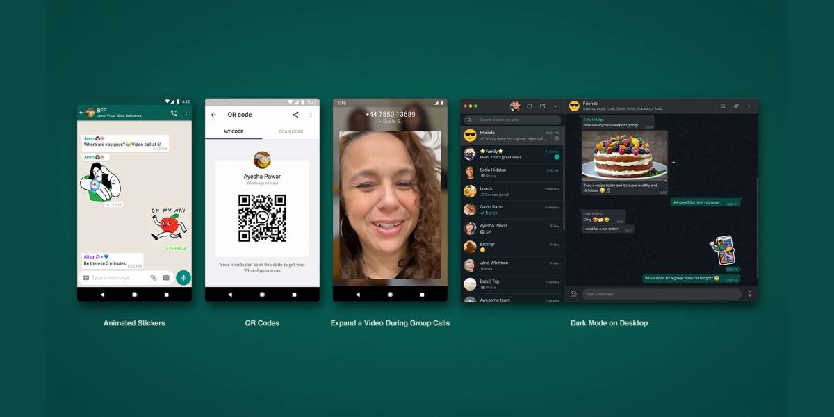 WhatsApp se pone más Telegram que nunca con sticker animados, códigos QR y más