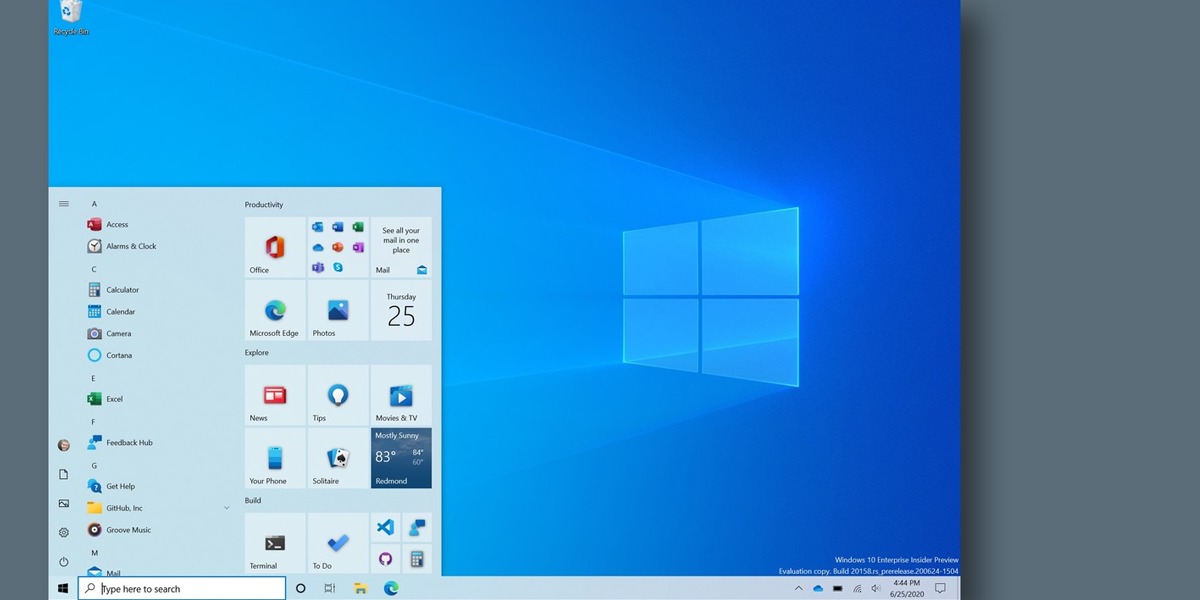  Las Live Tiles nunca mueren. Aquí muestra el nuevo menú de inicio de Windows 10, su barra de tareas y otras novedades del Build 20161. 