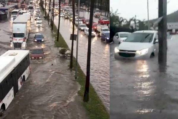 Reportan fuertes lluvias e inundaciones en Querétaro
