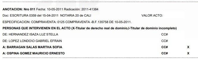 Certificado de tradición