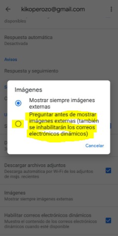 Imágenes Gmail dispositivo móvil Imágenes Gmail dispositivo móvil