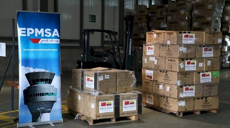 Insumos donados por la Embajada de China