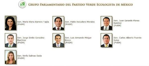 Senadores PVEM