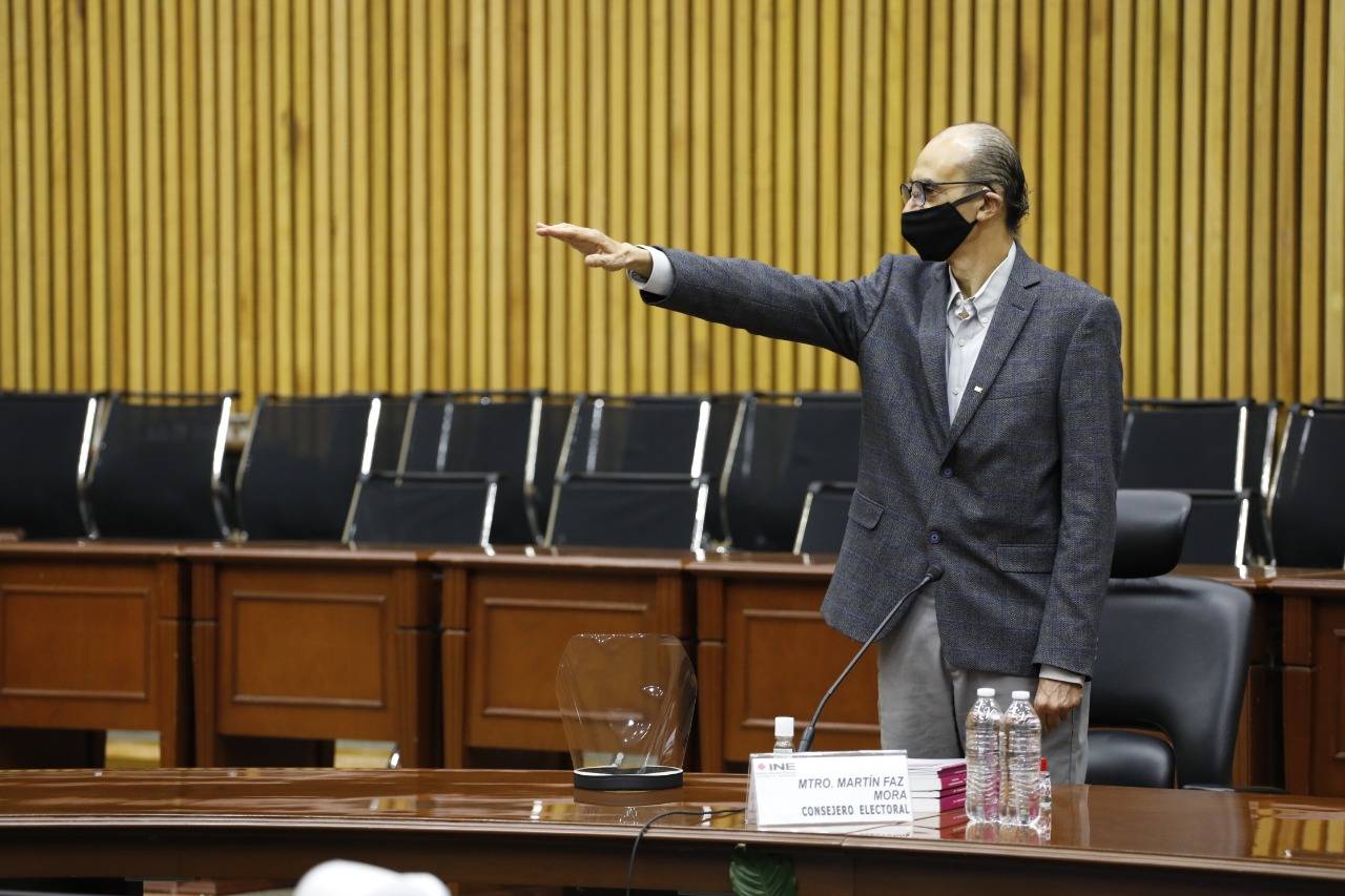 Toma de protesta de nuevos consejeros del INE. José Martín Fernando Faz Mora toma protesta como consejero electoral del INE,