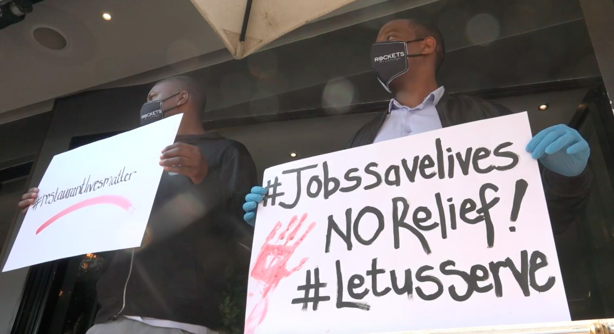 Restaurantes de Sudáfrica organizan protesta ante las restricciones impuestas por el Covid-19