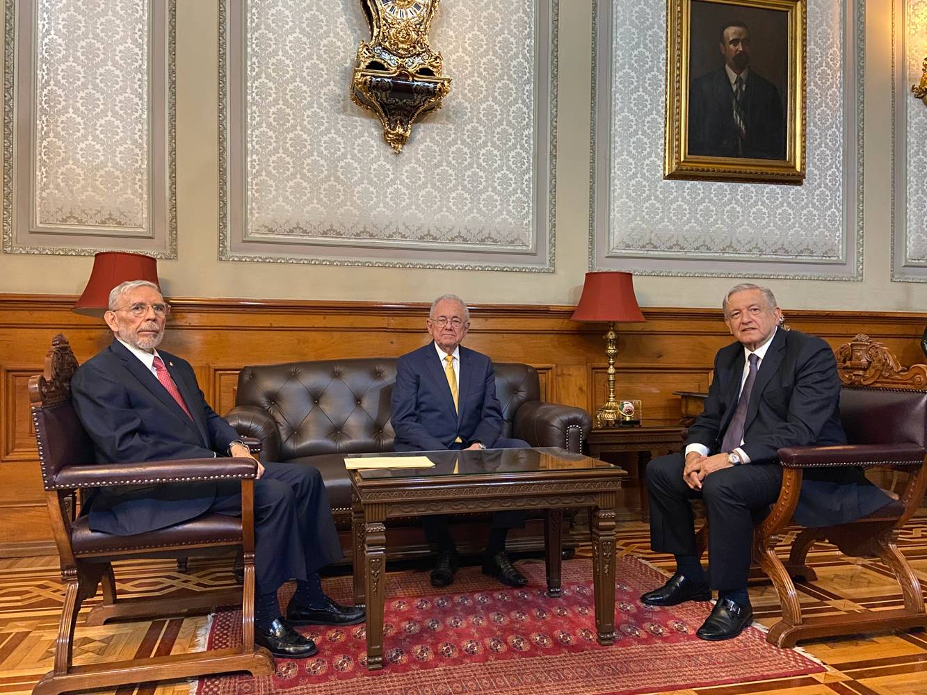 Jorge Díaz Leal, Javier Jiménez Espriú y López Obrador