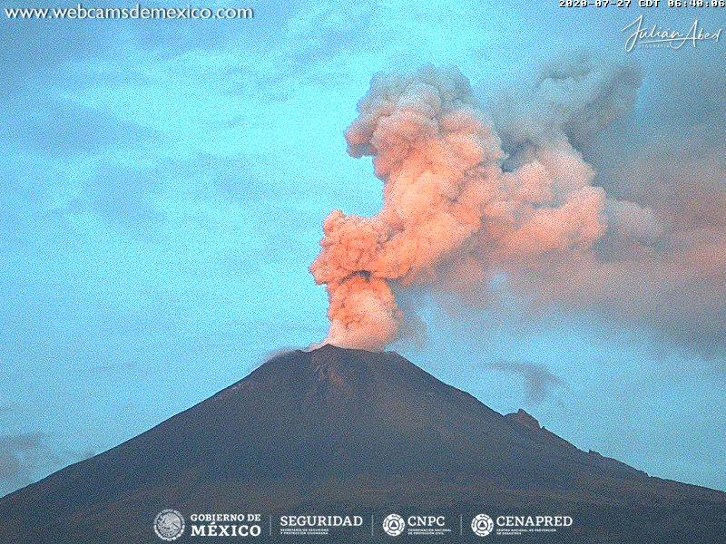 Popocatépetl julio 2020