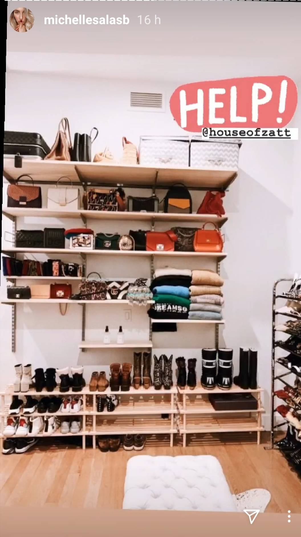 Michelle Salas abrió las puertas de su lujoso apartamento en New York y muestra su vestir y la colección de zapatos de marca michelle salas