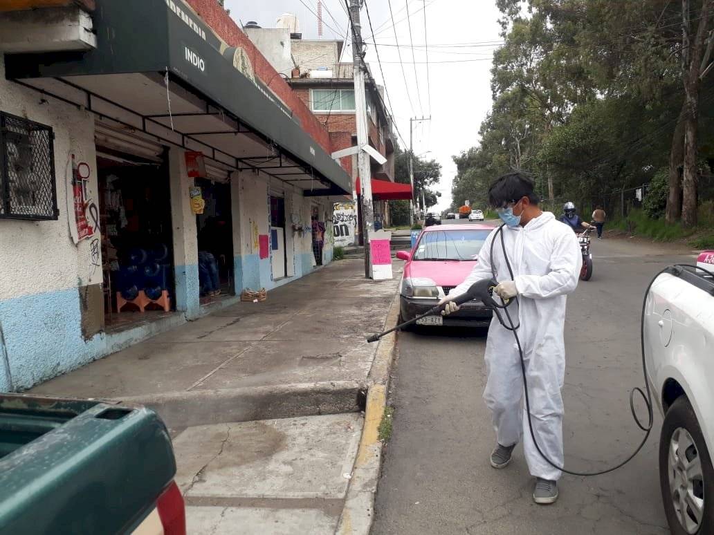 Jornadas de limpieza y santización en Tlalpan.