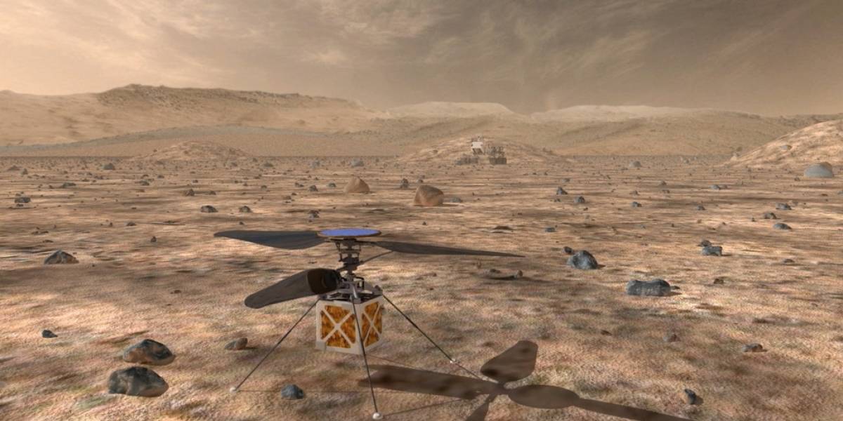 Un helicóptero pequeño en el Mars rover intentará el primer vuelo en otro mundo